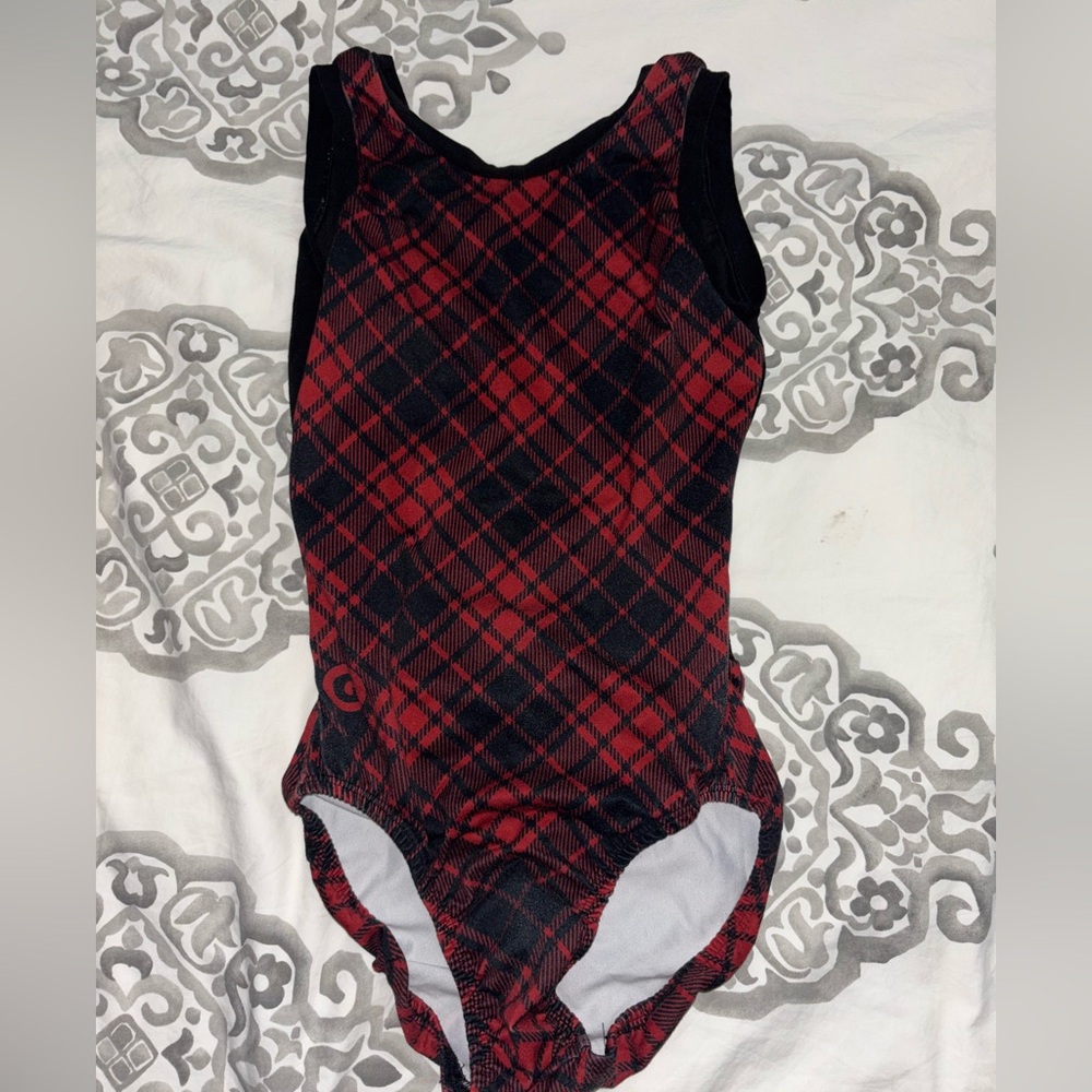 Plaid Red and Black Kids One Piece